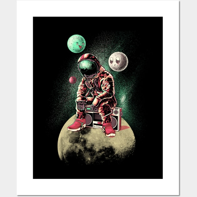 Astronaut DJ Wall Art by FUJHINE